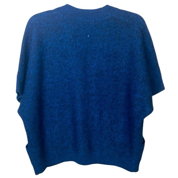 Neiman Marcus Blue/Black 100% Cashmere Cardigan, Size Medium - Picture 3 of 11